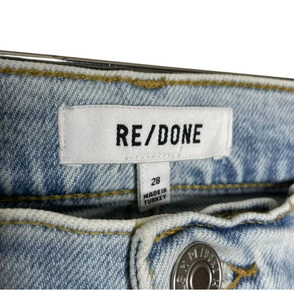 RE/DONE 90s High Rise Ankle Crop Straight Leg Jeans Size 28 Vintage-Inspired Fit - Picture 4 of 9